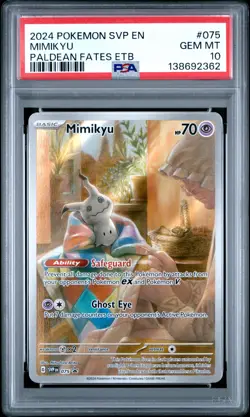 2024 POKEMON SVP EN-SV BLACK STAR PROMO #075 MIMIKYU PSA 10 - Image 1