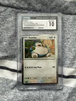 2024 Pokemon Black Star Promos #122 Snorlax Twilight Masquerade CGC 10 - Image 1