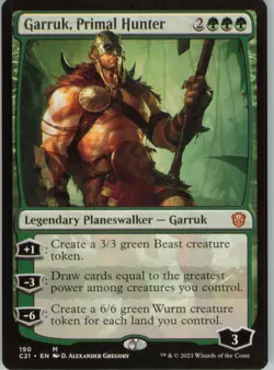 Garruk, Primal Hunter M Commander 2021 190 Near Mint - Image 1