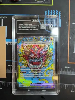 Pokemon Terastal Festival Hearthflame Mask Ogerpon ex 204/187 SAR TAG 10 - Image 1