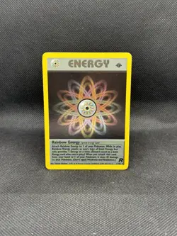 Rainbow Energy 1st Edition Holo 17/82 Team Rocket Holo Pokemon TCG NM+ - Image 1