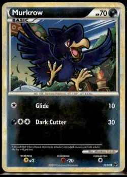 Pokemon Murkrow - 59/90 Reverse Holo TCG HGSS Undaunted - Image 1