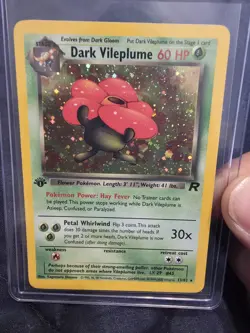 Pokemon TCG Dark Vileplume 1st Edition Holo Rare Card 13/82 1999 NM - Image 1