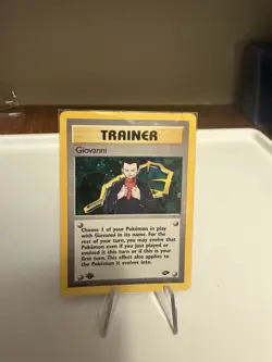 Pokemon TCG Giovanni 18/132 Gym Challenge Holo 1st Edition MP/HP - Image 1