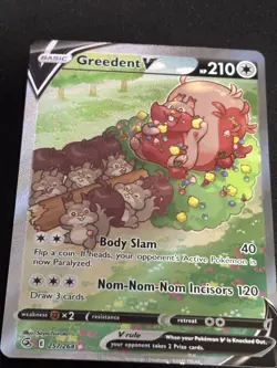 Greedent V 257/264 Pokemon TCG SWSH08: Fusion Strike NM - Image 1