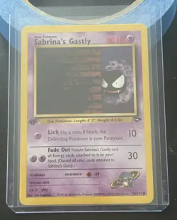 Pokemon Card - Sabrina's Gastly 1st Edition Gym Challenge 96/132 Common - Image 3