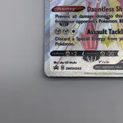 Pokemon TCG Zamazenta V SWSH293 Crown Zenith Full Art Black Star Promo - Image 4