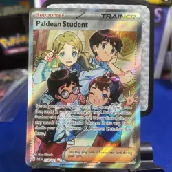 Pokemon TCG Paldean Student Full Art Trainer 230/091 Paldean Fates M - Image 1