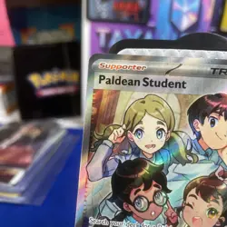 Pokemon TCG Paldean Student Full Art Trainer 230/091 Paldean Fates M - Image 3