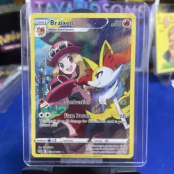 2022 Pokemon Braixen TG01/TG30 Silver Tempest Trainer Gallery Ultra Rare Dmg - Image 1