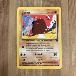 Diglett - 52/82 - Team Rocket Set TCG - Pokemon Card - MP/HP - Image 1