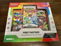 Pokemon First Partner Illustration Collection Series 1 Box 3 Booster Packs Promo - Image 1