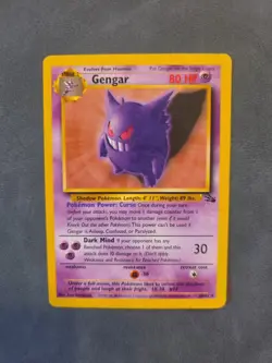 Pokemon TCG Gengar Fossil Card 20/62 Unlimited Regular Rare - Image 1
