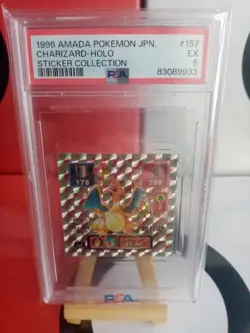 Charizard #157 - Holo - PSA 5 - Amada Japanese Pokemon Sticker Collection 1996 - Image 2