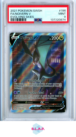 NOIVERN V POKEMON 196/203 2021 SWSH EVOLVING SKIES ENGLISH PSA 9 - Image 1