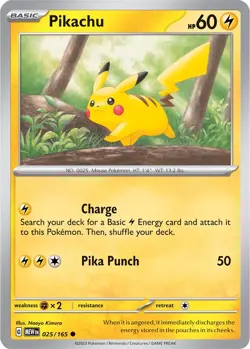 Pokemon TCG - Pikachu 025/165 Sv: Scarlet & Violet 151 Regular - Image 1