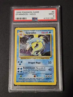 Pokemon Gyarados Base Set Unlimited Holo Rare #6 PSA 9 Mint - Image 1