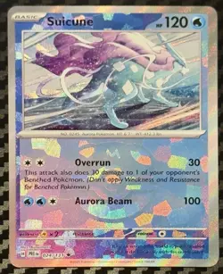 Pokemon TCG Suicune Master Ball Pattern 024/131 Prismatic Evolutions Holo NM+ - Image 3