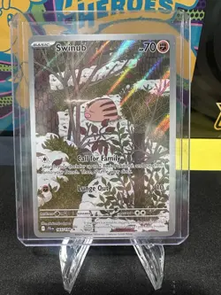 Pokemon TCG Swinub Sv09 Journey Together Illustration Rare Holo 70 HP English - Image 1
