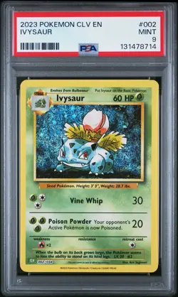 2023 POKEMON CLASSIC VENUSAUR & LUGIA EX DECK #002 IVYSAUR PSA 9 - Image 1