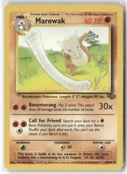 Pokemon Marowak 39/64 Unlimited Jungle Uncommon - Image 1