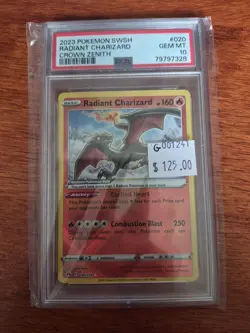 2023 Pokemon SWSH Radiant Charizard Crown Zenith #020 PSA 10 GM G001241 - Image 1
