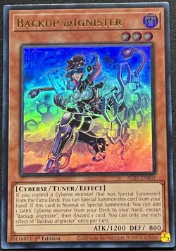 Yu-Gi-Oh! - Backup @Ignister - (ALIN-EN002) 1st Edition, Ultra Rare, NM - Image 1