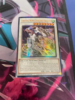 YUGIOH - CRYSTAL WING SYNCHRO DRAGON - PRISMATIC ULTIMATE RARE - NM - 1ST - RA02 - Image 1