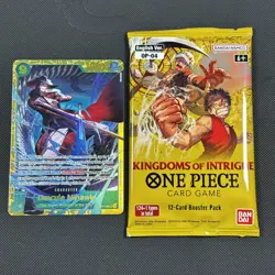 One Piece Card Game: Azure Sea's Seven- Dracule Mihawk SEC + FREE OP14 Pack - Image 1