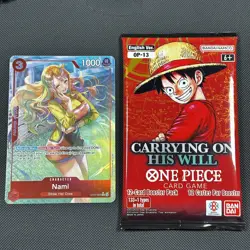 One Piece TCG Gear 5 Starter Deck Nami ST21-009 Alt Art + FREE OP13 Booster Pack - Image 1