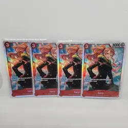 4x (Playset) Sanji OP10-005 Royal Blood Foil Secret Rare One Piece EN NM - Image 1