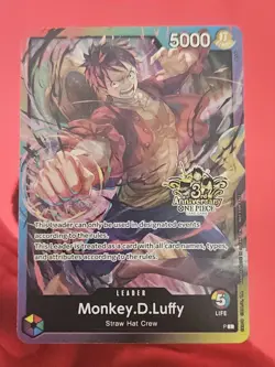 Monkey.D.Luffy Leader 3rd Anniversary Tournament 3 Brothers Pack Promo - Image 1
