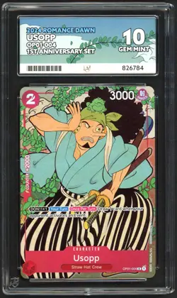 One Piece CCG ACE Graded 1st Anniversary Set - 9x ACE 10 & 1x ACE 9 Complete Set - Image 4