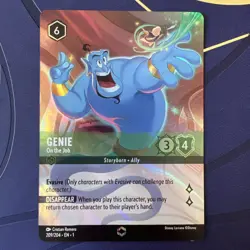 2023 Disney Lorcana - Genie On the Job Enchanted 209/204 - FIRST PRINT ERROR - Image 1
