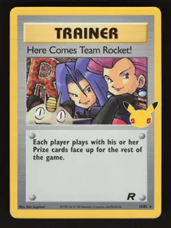Here Comes Team Rocket 15/82 Pokemon Trainer Holo Card - Image 1