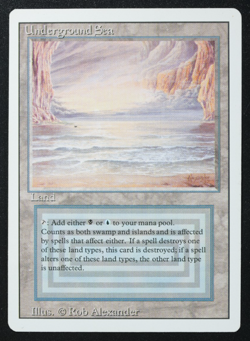 Underground Sea Magic Card Dual Land Revised MTG Reserved List - Image 1