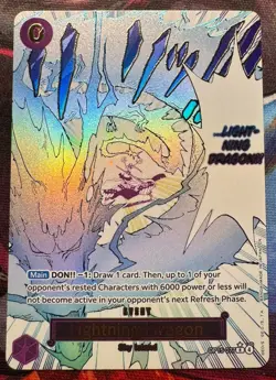 One Piece CCG Lightning Dragon OP15-077: Event Rare Holo Card by Bandai - Image 1