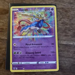 Pokemon Card Zacian 082/185 Vivid Voltage Holo Amazing Rare NM - Image 1