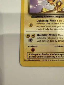 Dark Jolteon Team Rocket 38/82 Pokemon Card LP - Image 3