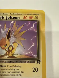 Dark Jolteon Team Rocket 38/82 Pokemon Card LP - Image 5