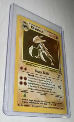 1999 Pokemon Fossil Set Kabutops Holo Rare 9/62 Unlimited 60HP TCG Card - Image 4