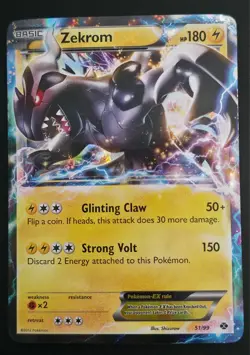 Pokemon TCG Zekrom EX Next Destinities Holo Card 51/99 Ultra Rare NM - Image 1