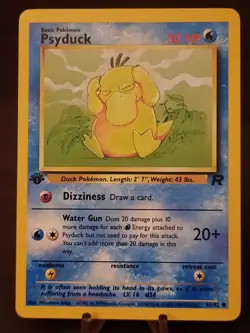 Pokemon Card Psyduck 65/82 Team Rocket-1st Edition Regular - Image 1