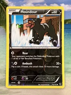 Houndour 55/101 Plasma Blast Reverse Holo Pokemon TCG Card LP - Image 1