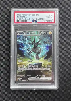 PSA 10 ZEKROM ex 166/086 Black Bolt SIR Full Art Graded Pokemon Card TCG - Image 1