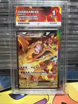 Charizard EX 2016 Black Star Promo Card XY121 Red Blue Collection Ace 1 - Image 2