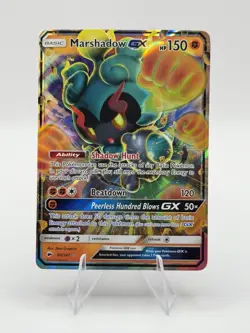 Marshadow GX - 80/147 - Pokemon Burning Shadows Sun & Moon Ultra Rare Card NM - Image 1