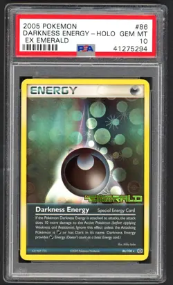 Pokemon Cards - PSA 10 Darkness Energy 86/106 - Ex Emerald - GEM MT - PSA10 - Image 1