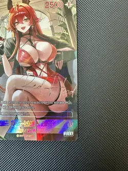 NIKKE Nivel Arena Red Hood Nonsense Red BT02-008 SPR Signature Korean Card NM - Image 2