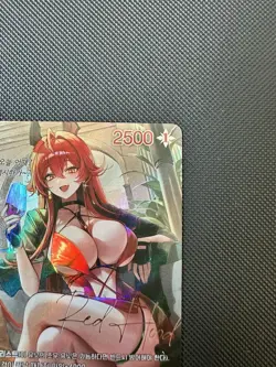 NIKKE Nivel Arena Red Hood Nonsense Red BT02-008 SPR Signature Korean Card NM - Image 3